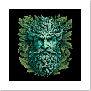 Jack Of The Wood Traditional Pagan Celtic Greenman Posters and Art